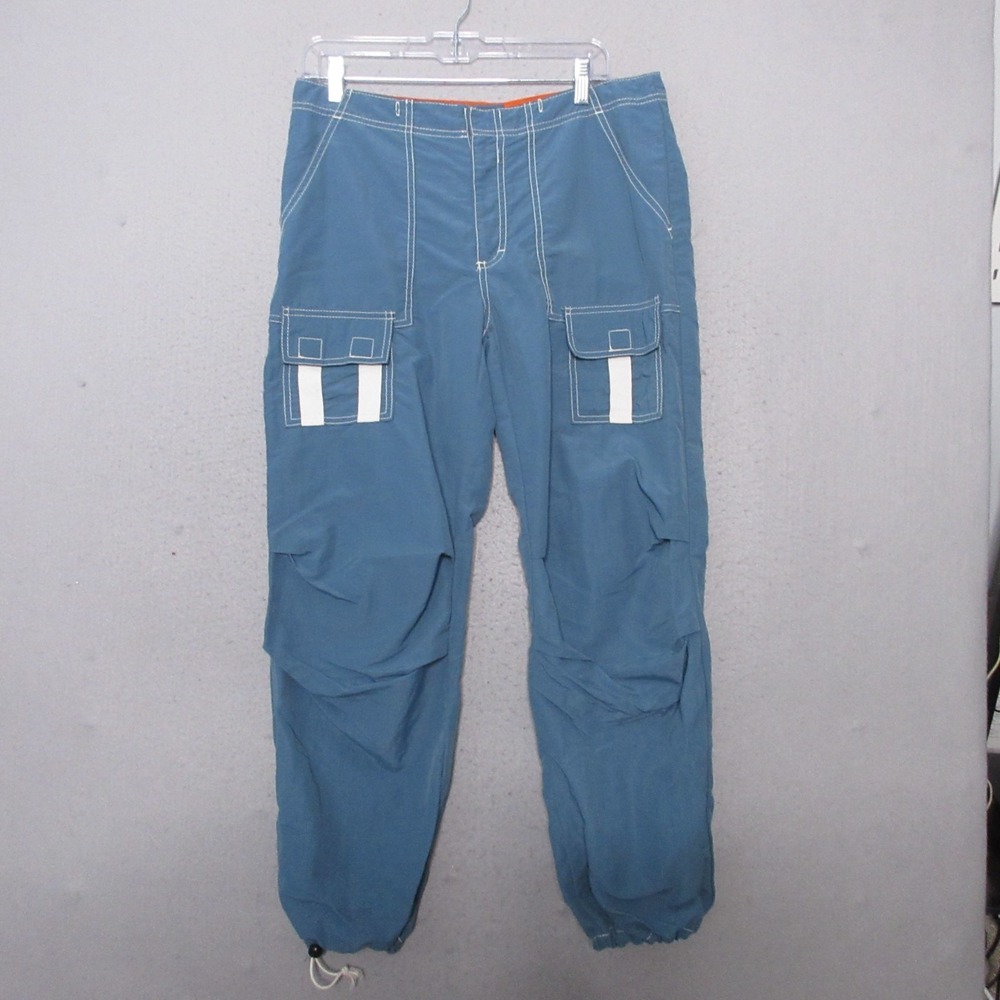 Vintage Mosquito Pants Men Medium Blue Nylon Rave Skate‎ Nylon Y2K 90s  USA Made